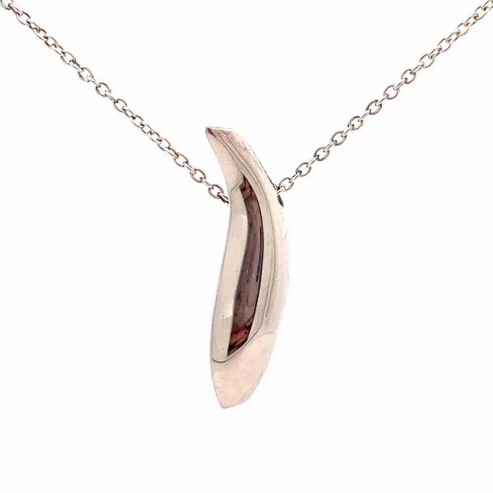 Tiffany & Co Elsa Peretti 925 Sterling Silver Teardrop Raindrop Pendant Necklace